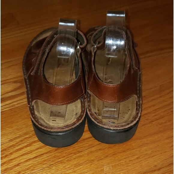 Naot Brown Leather Slingback Sandals - Picture 4 of 7